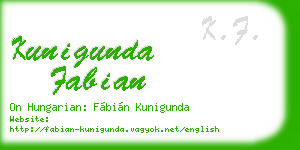 kunigunda fabian business card